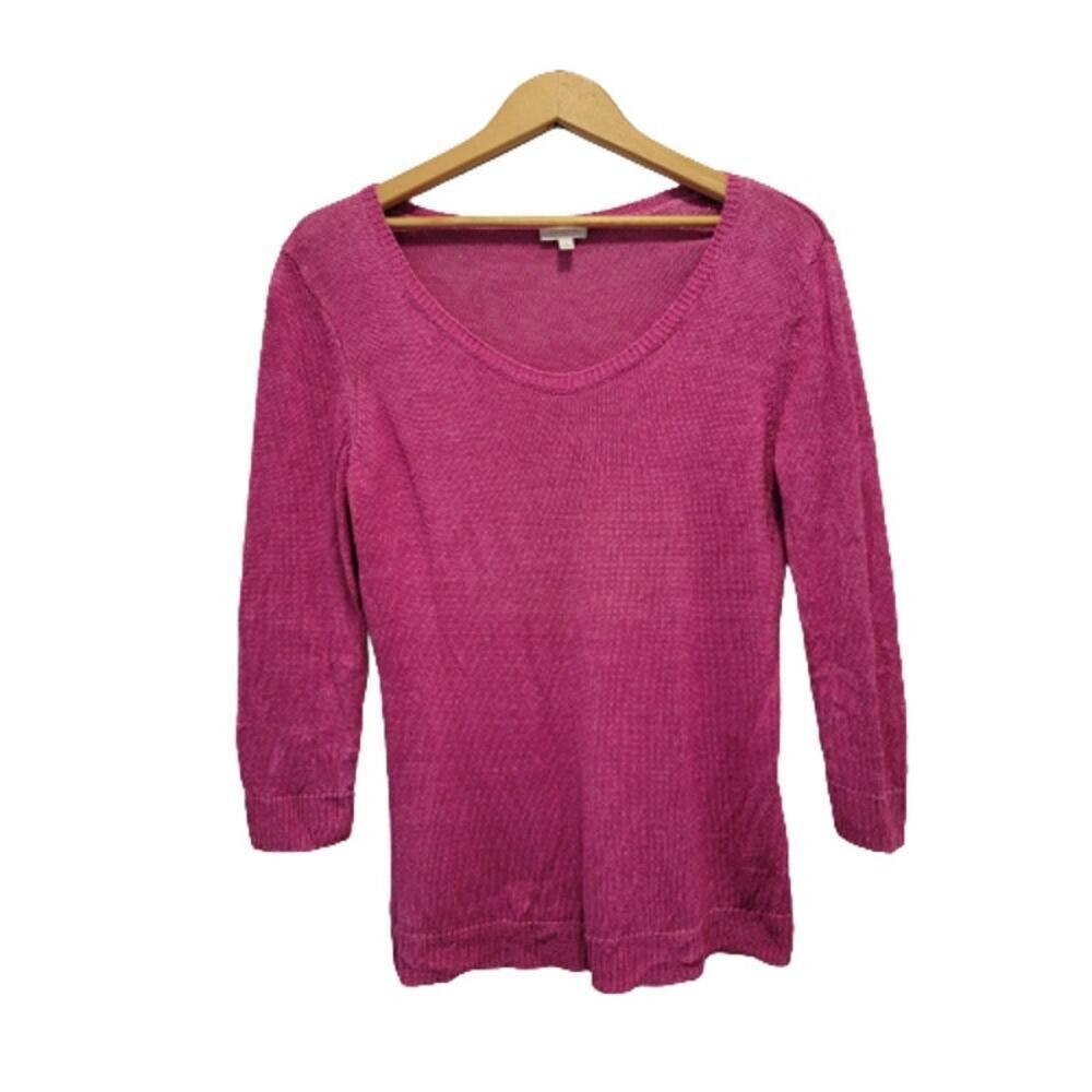 Talbots Linen Knit Scoop Neck Top